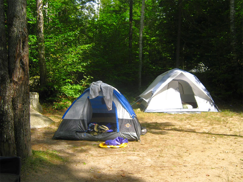 A tent-site at Big Deer State Park