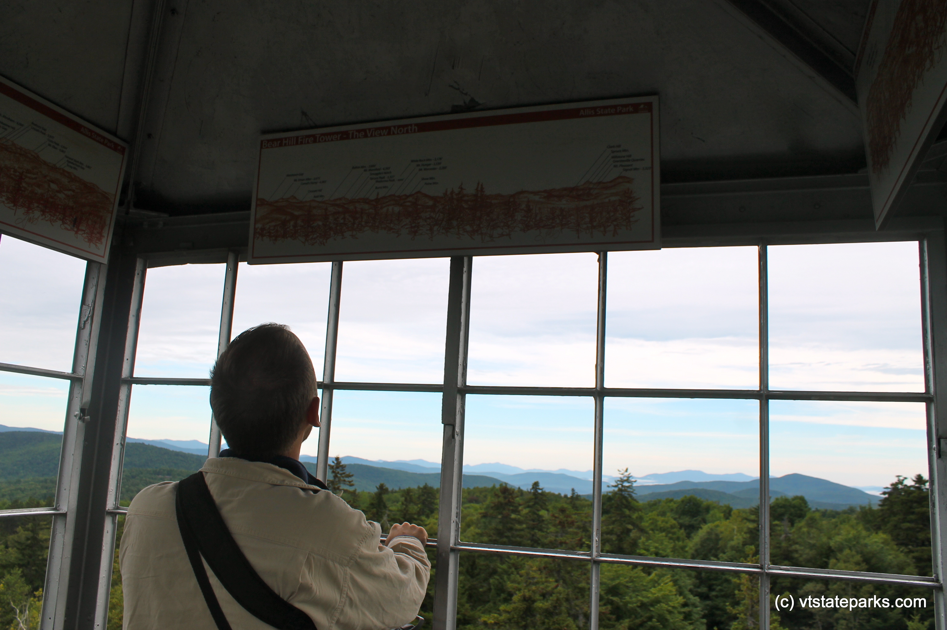 Mountain views from the fire tower at Allis State Park by Alexa Collesides