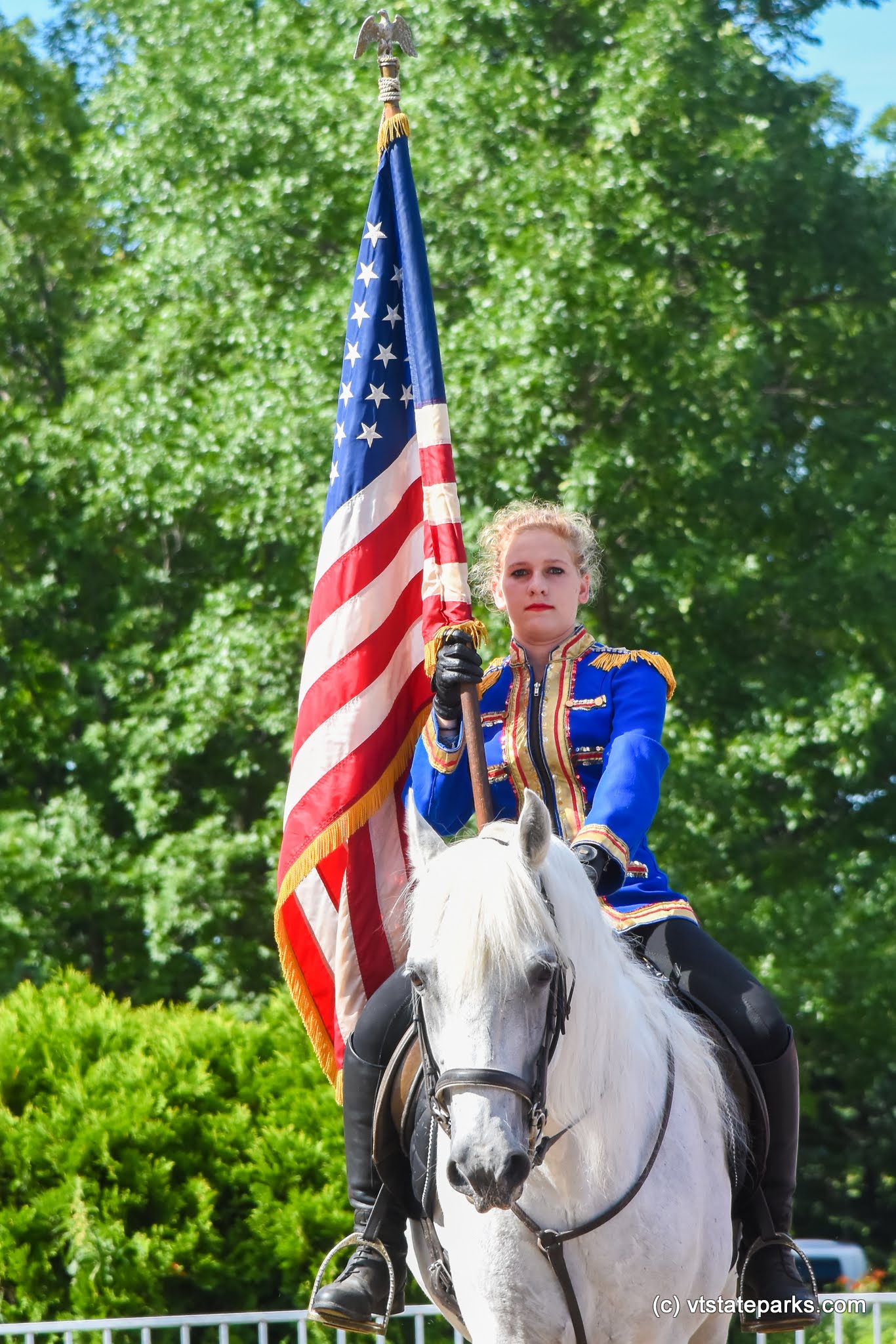 Riding a Lipizzan Stallion at Knight Point State Park by Raven Schwan-Noble