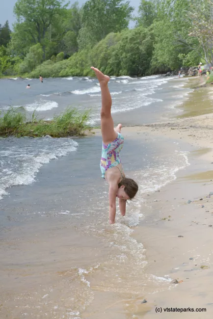 Cartwheel on the beach at Alburgh Dunes State Park by Raven Schwan-Noble