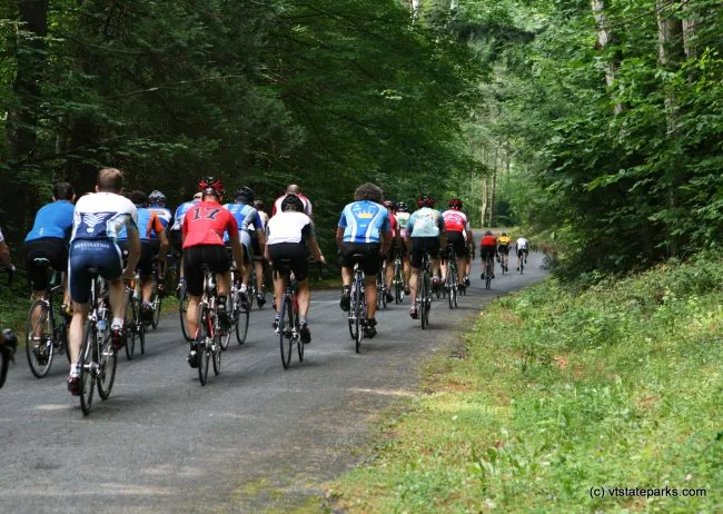 Bike race at Mt. Ascutney State Park by Sharon McQuarrie-Krampitz