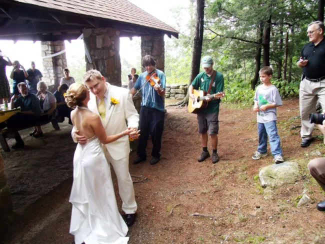 Wedding reception at Mt. Ascutney State Park by Sharon McQuarrie-Krampitz