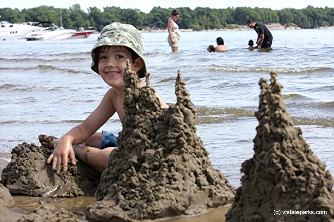 Sand castles, waves, and fun at Alburg Dunes State Park by Raven Schwan-Noble
