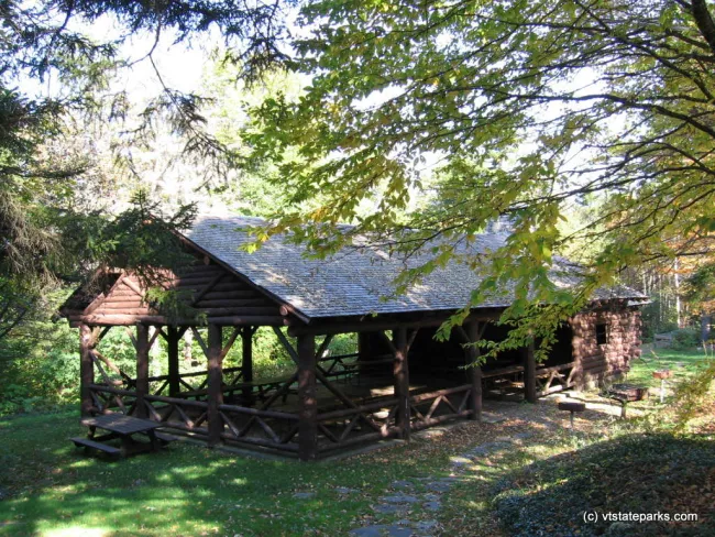 The shelter at Allis State Park