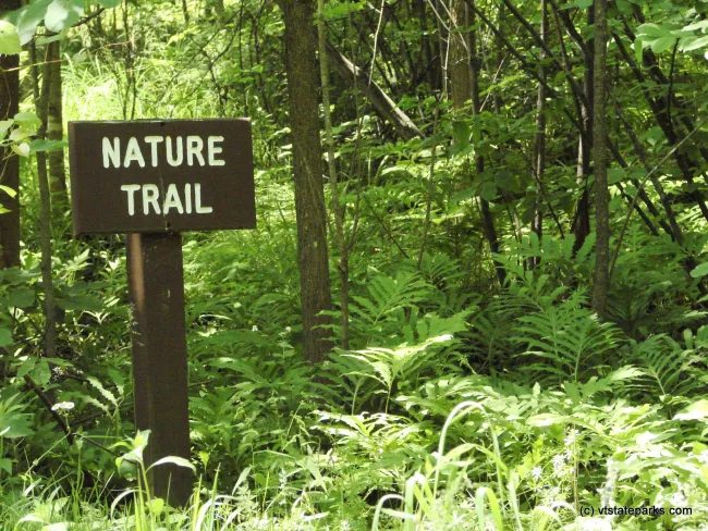 Entrance to nature trail at North Hero State Park by Sara Hayes