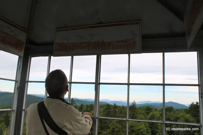 Mountain views from the fire tower at Allis State Park by Alexa Collesides