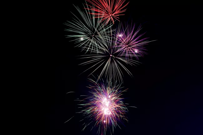 Very pretty colors of fireworks at Knight Point State Park by Raven Schwan-Noble