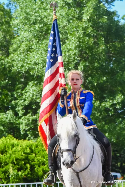 Riding a Lipizzan Stallion at Knight Point State Park by Raven Schwan-Noble