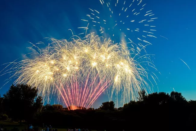 Independence Day fireworks at Knight Point State Park, by Raven Schwan-Noble.