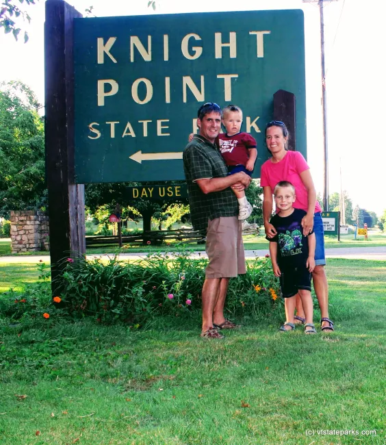 Happy family headed to Knight Point State Park
