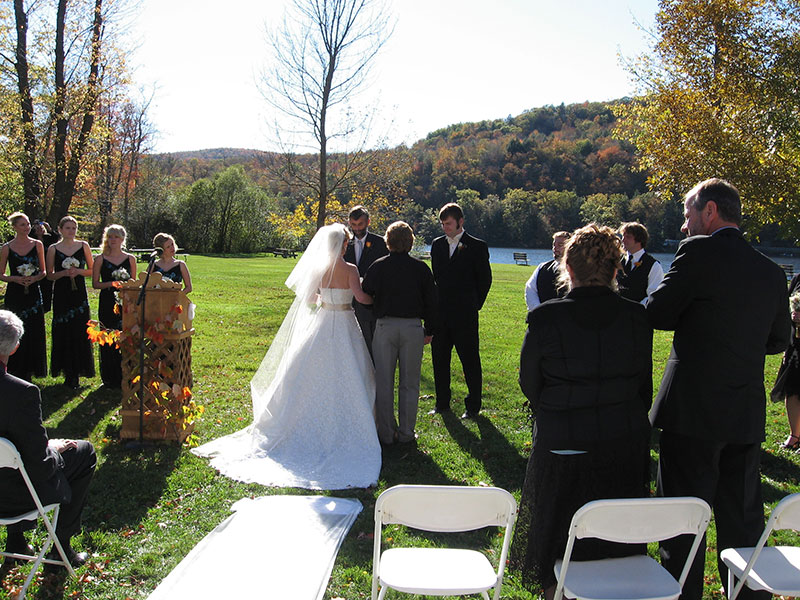 Wedding at Camp Plymouth State Park