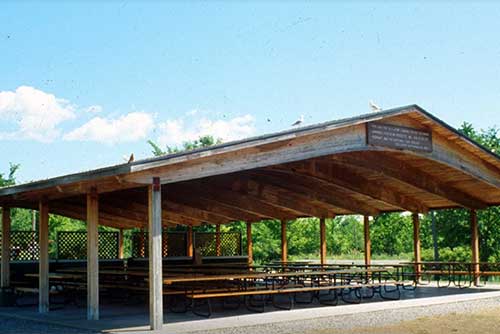 The pavilion at Button Bay State Park