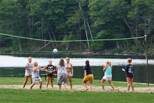 A volleyball game at Camp Plymouth State Park (photo credit: Robert Kautz)