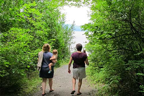 Walking down to Lake Champlain (photo credit: Ashley Clark)