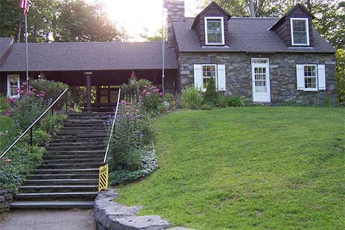 The stone park house and office, built by the CCC