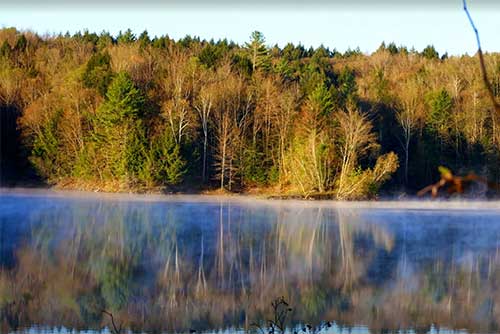 Morning mist on the reservoir (photo credit: Jeremiah Johnson)