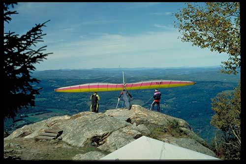 Mt. Ascutney is a great place for hang gliders!