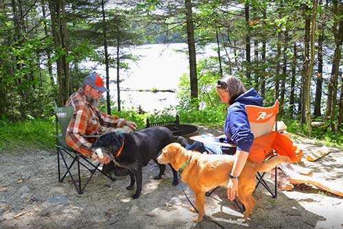 Relaxing with friends at Woodford State Park (photo credit: Linda Carlsen-Sperry)