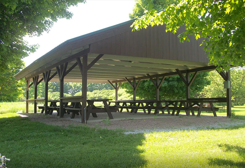 The pavilion can be rented for group functions