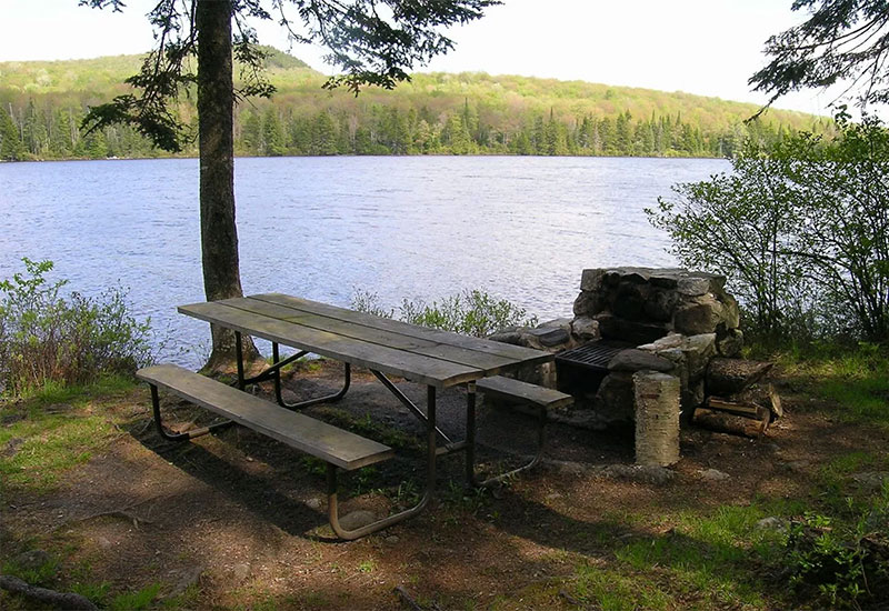 One of the remote tent sites at Osmore Pond