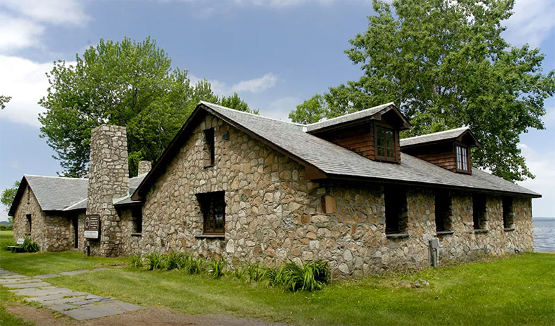 The Sand Bar bath house was built by the Civilian Conservation Corps (CCC)