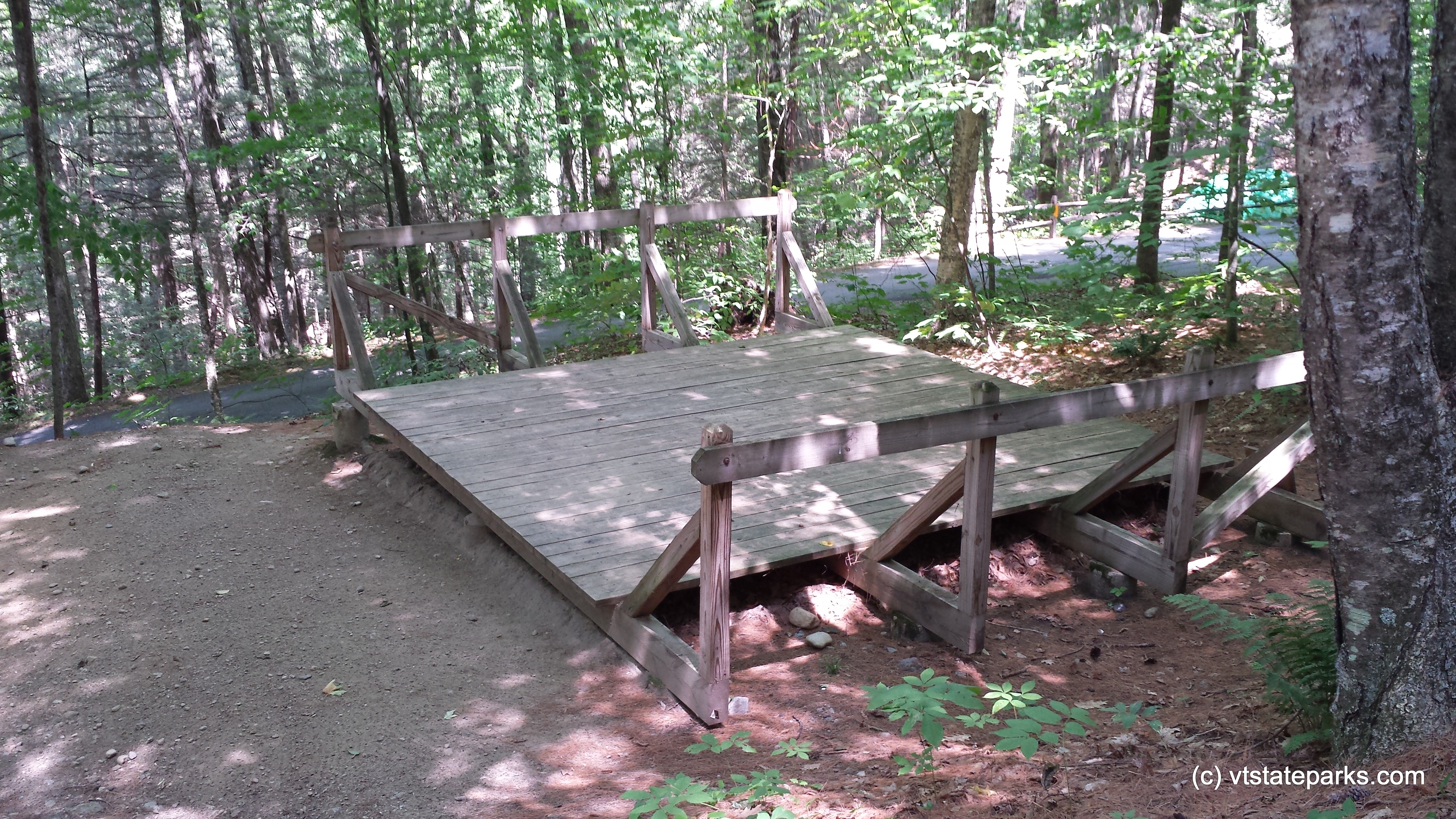 Tent platform at Townshend State Park by Ellen McCarron