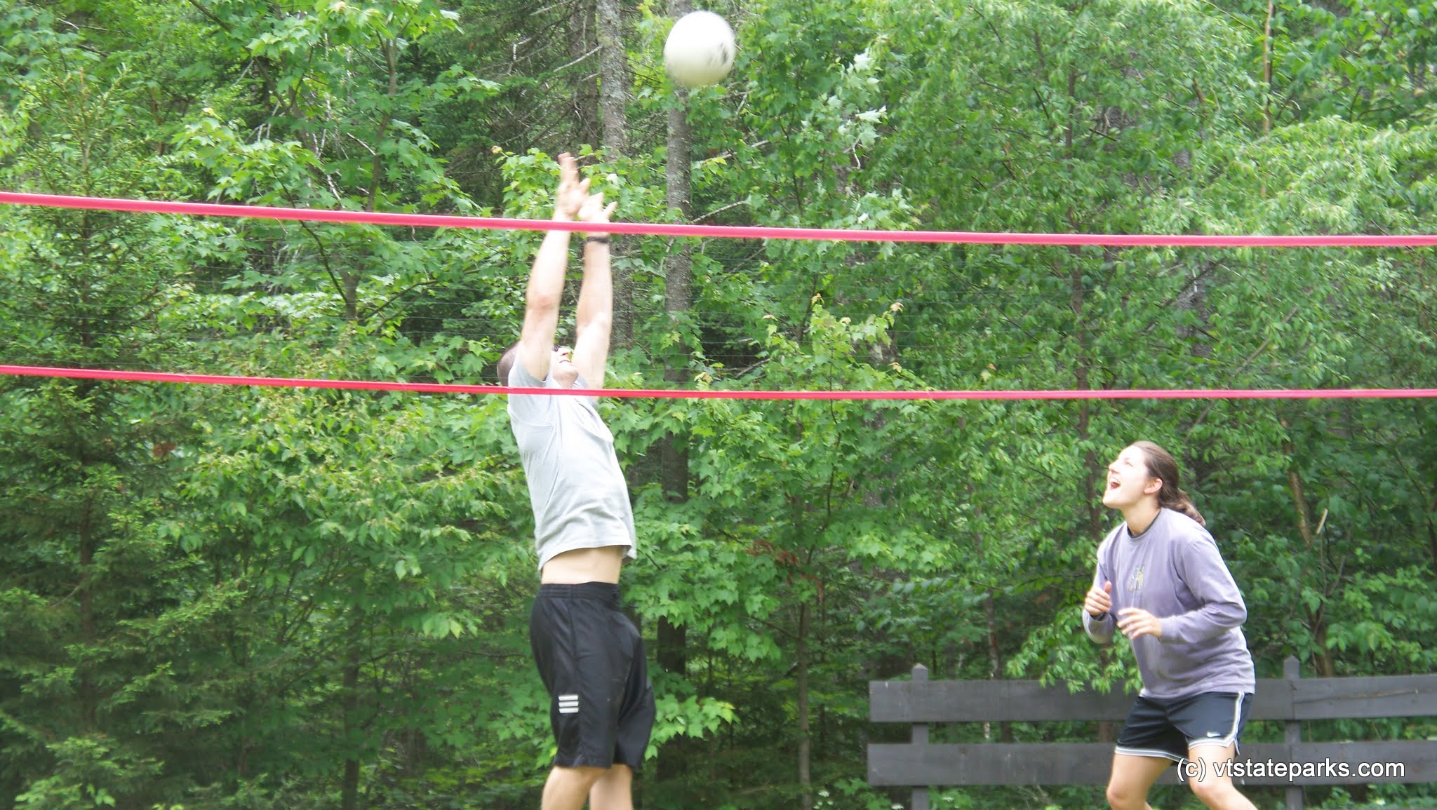 Playing volleyball at Little River State Park by Jason Croteau