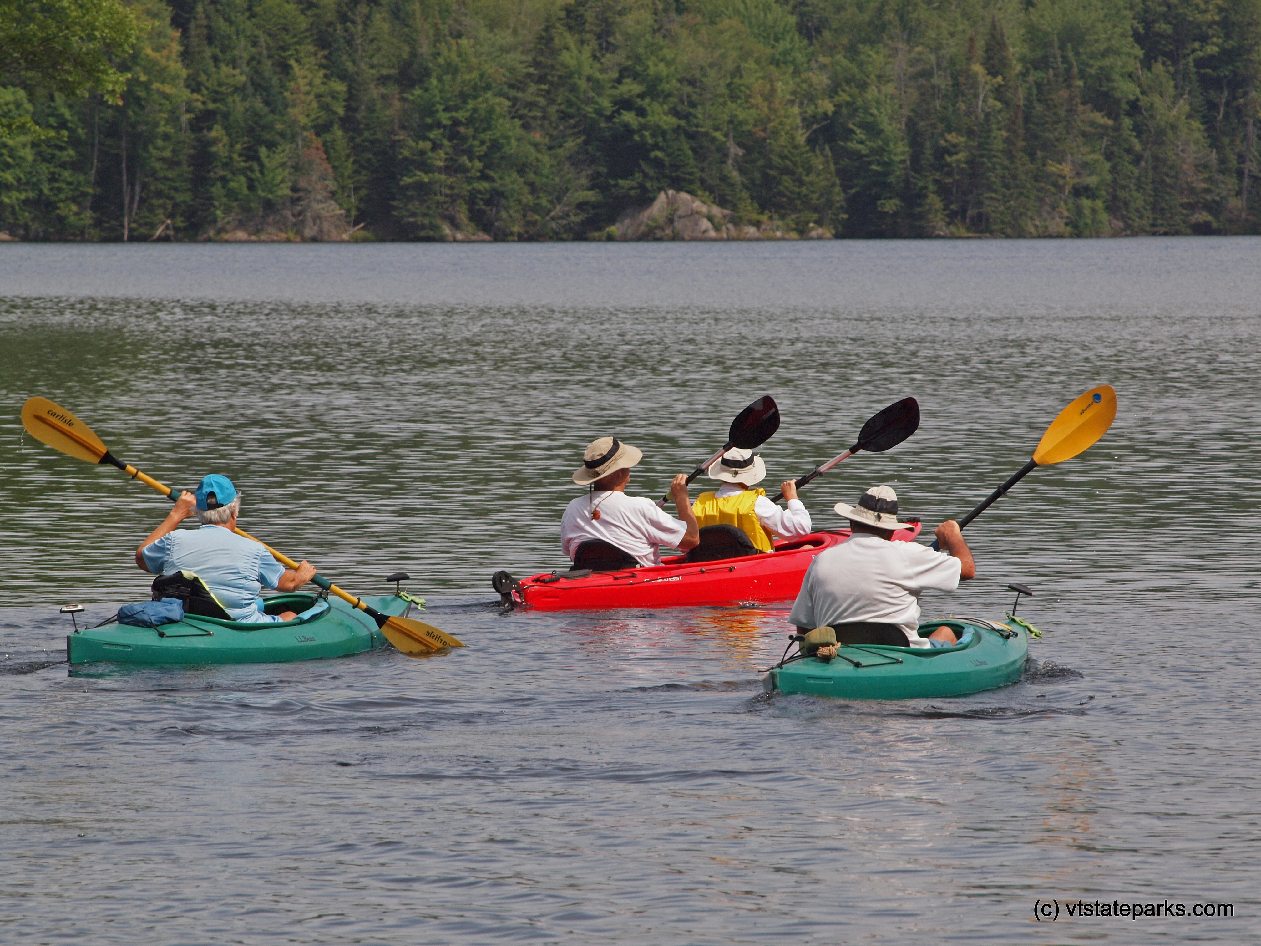 Group kayaking at Green River Reservoir State Park by Norm & Sharon Rabtoy