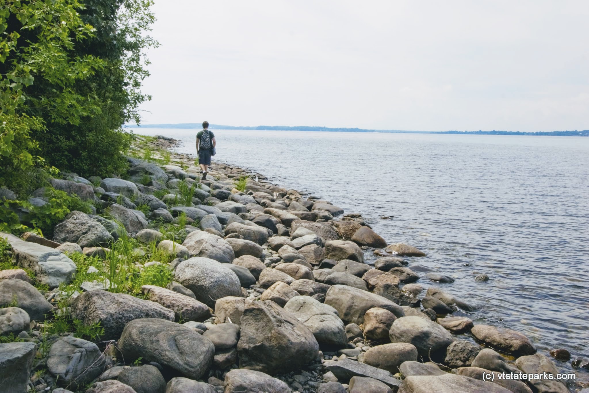 Beach comber at Knight Island State Park by Gary Hall