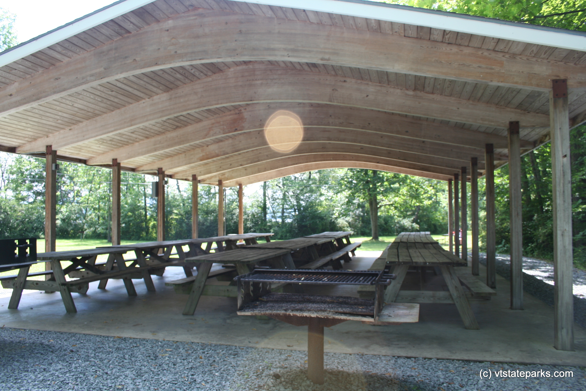 Picnic pavilion at Bomoseen State Park by Christie Ertel