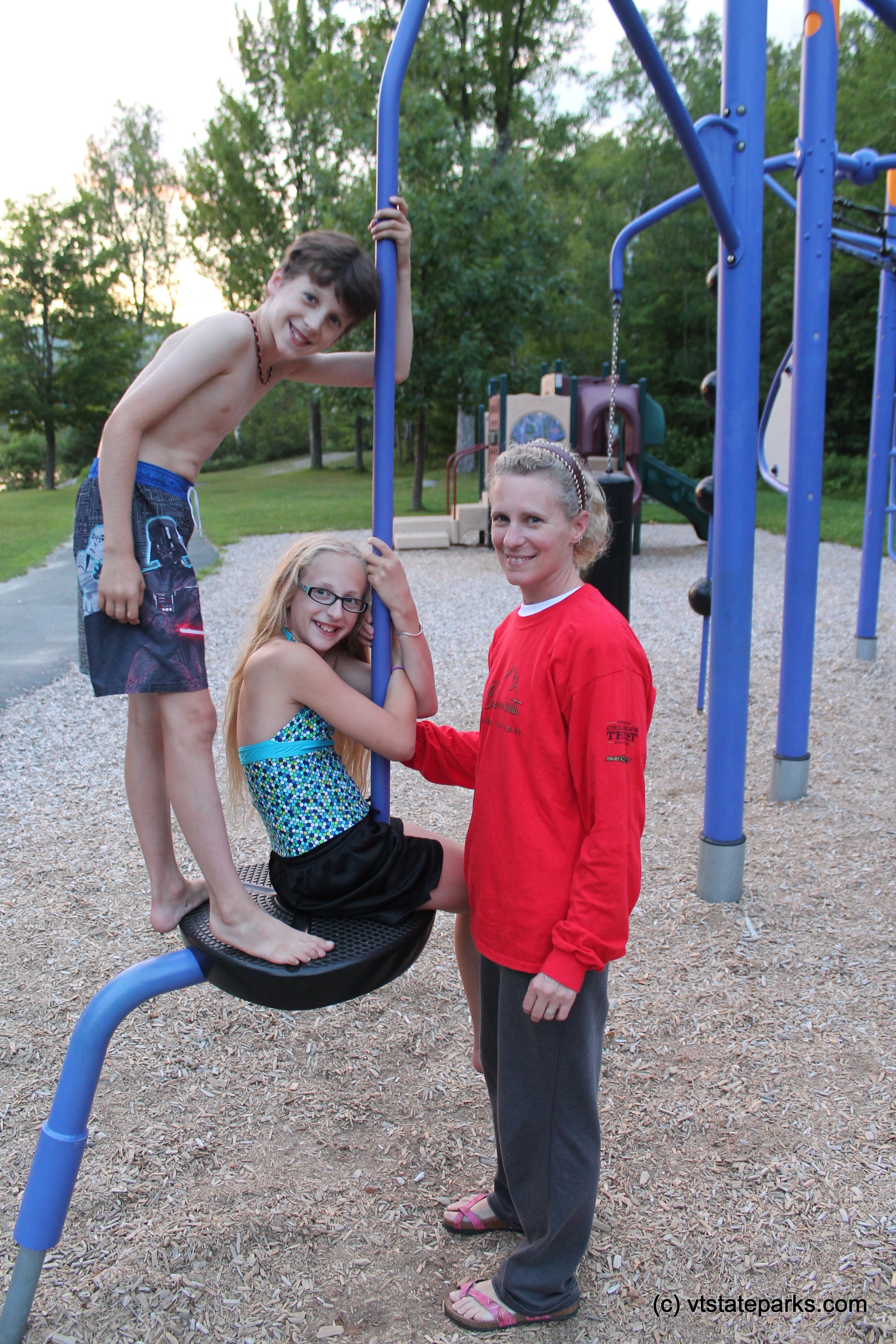 Hanging out at the playground at Boulder Beach State Park