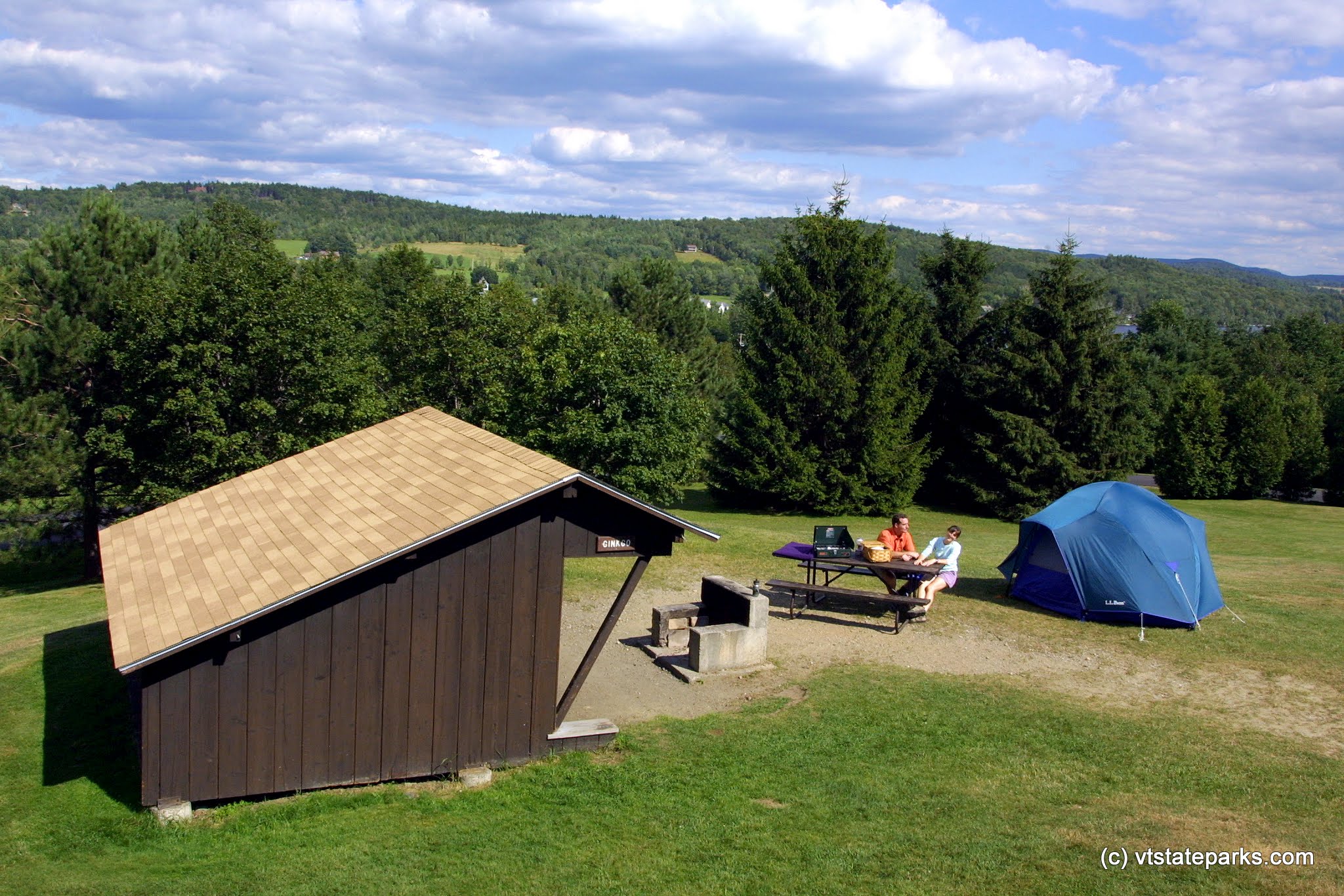 Beautiful leanto site at Elmore State Park