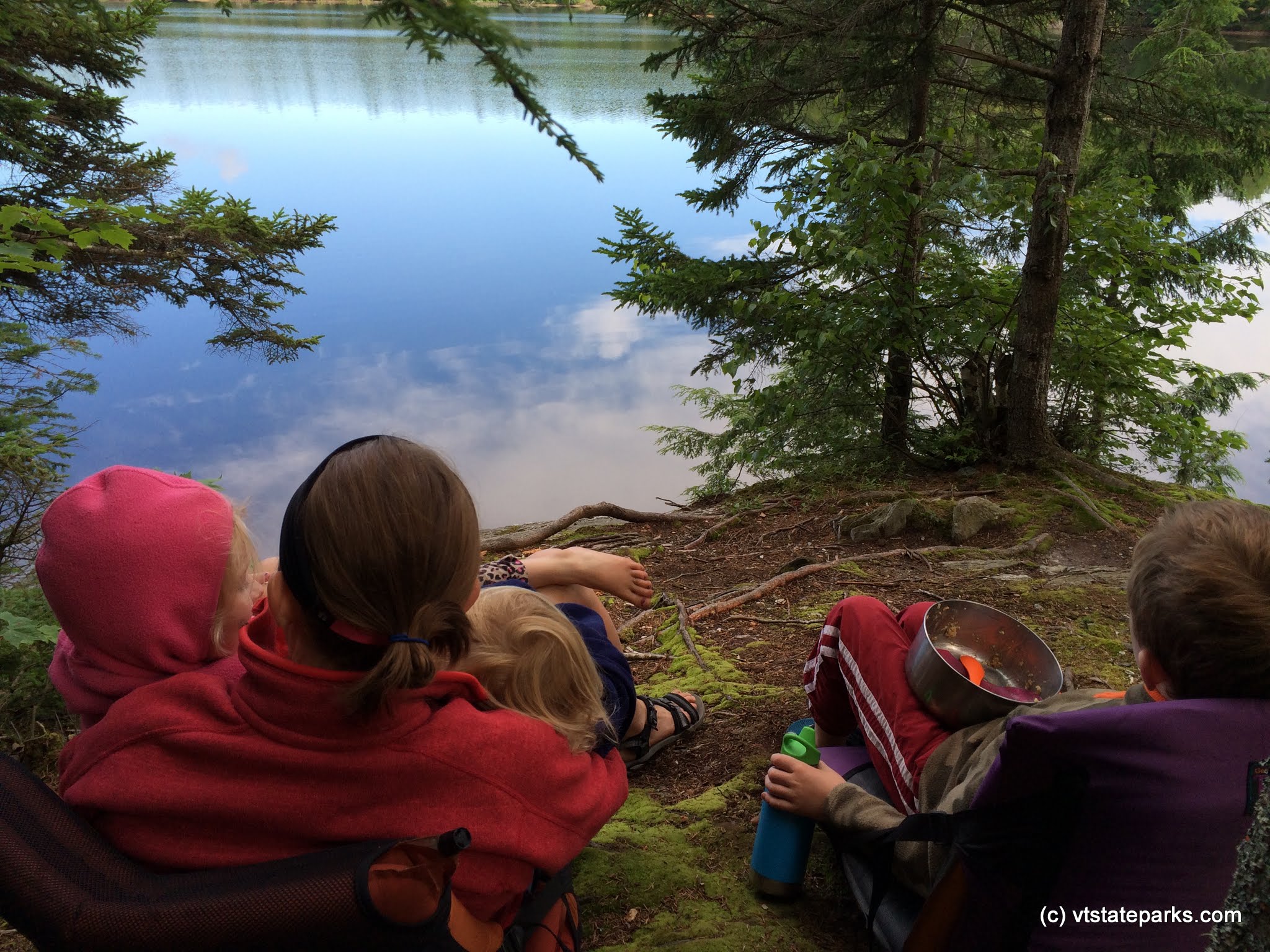 Relaxing from a remote site at Green River Reservoir State Park