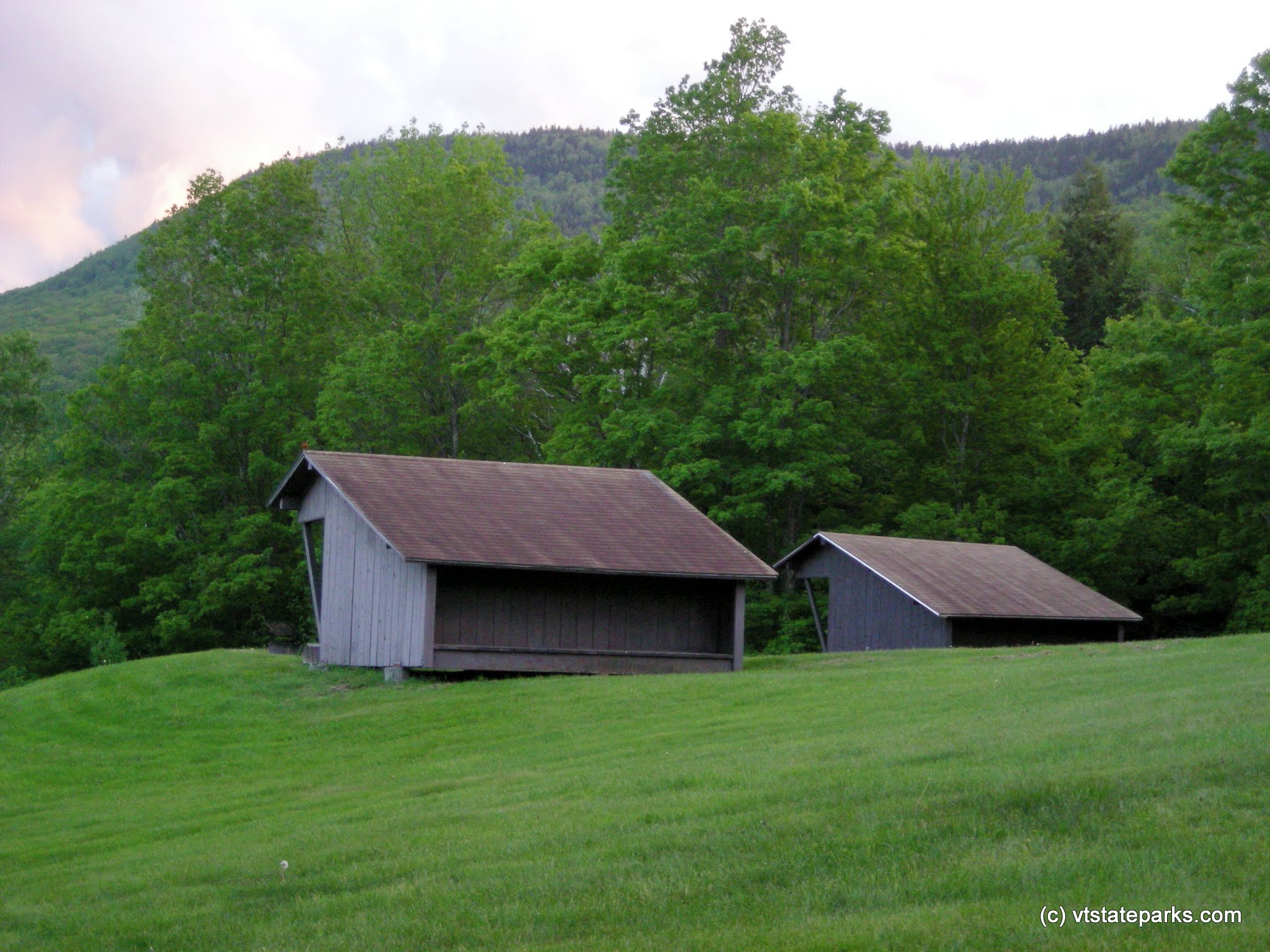 Lean-to's at Elmore State Park by William Murphy
