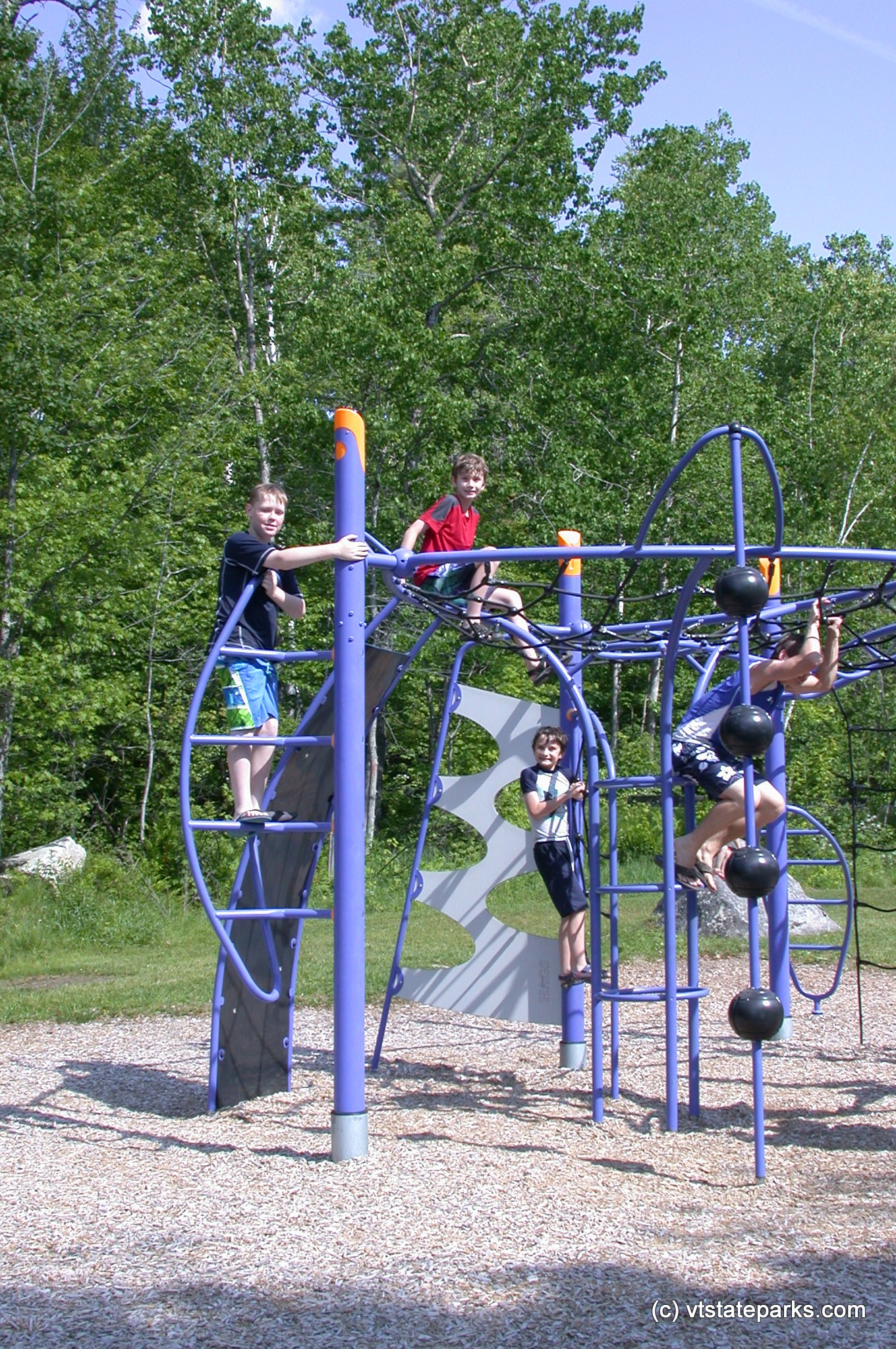 Playing on the playground at Boulder Beach State Park