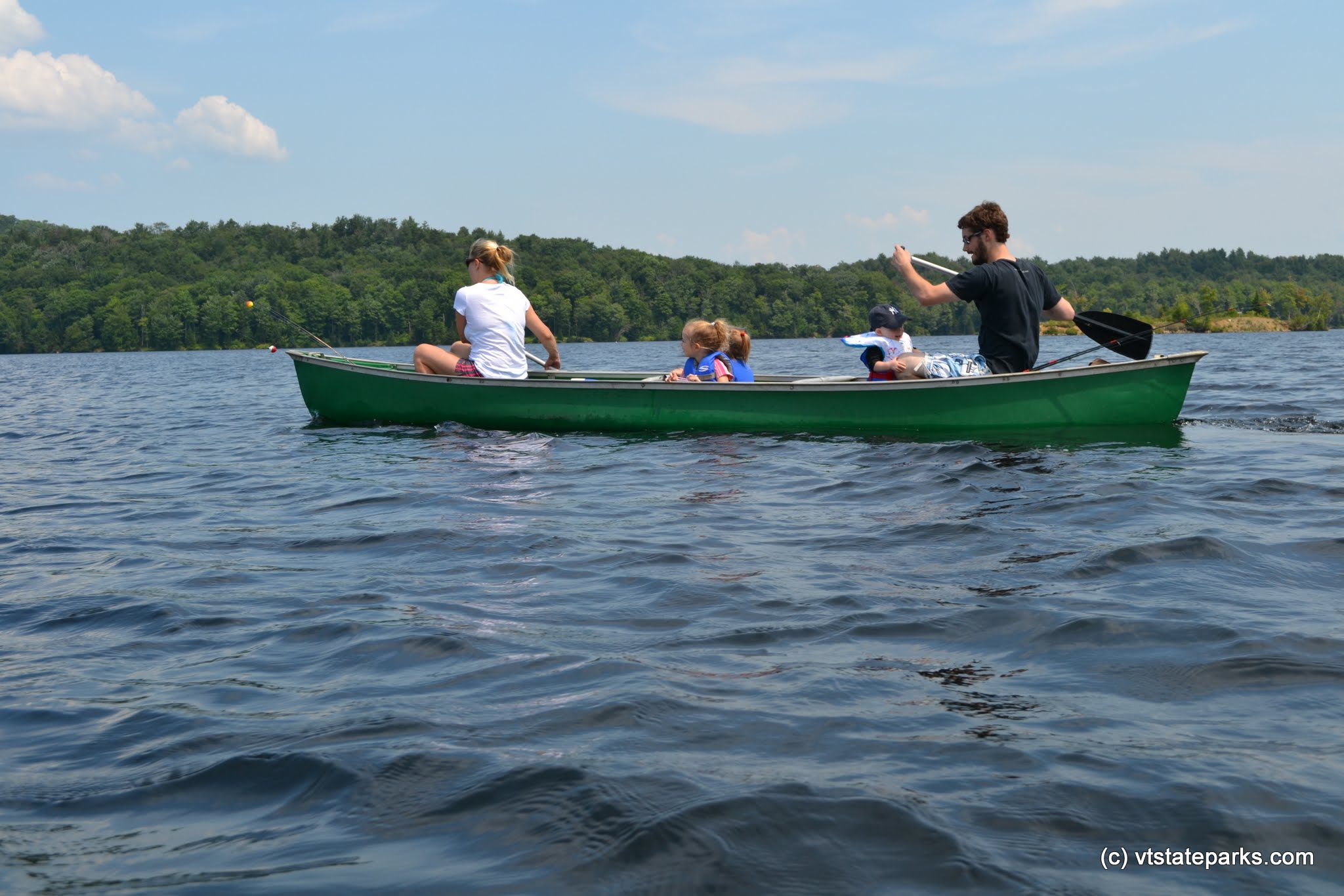 Family canoeing at Green River Reservoir State Park by Alexandra Martin