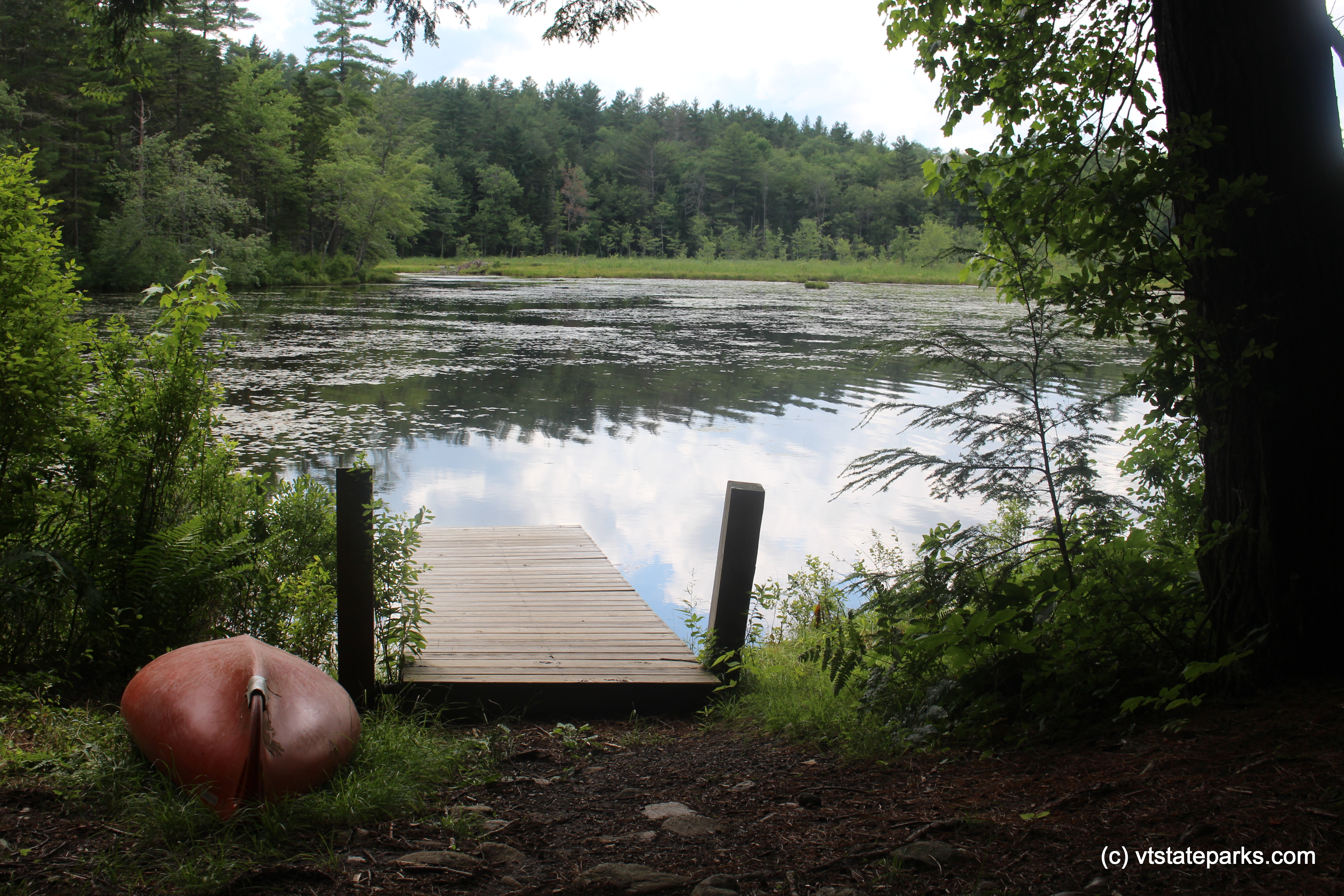 Dock along the trail at Lowell Lake State Park by Jess Lubas