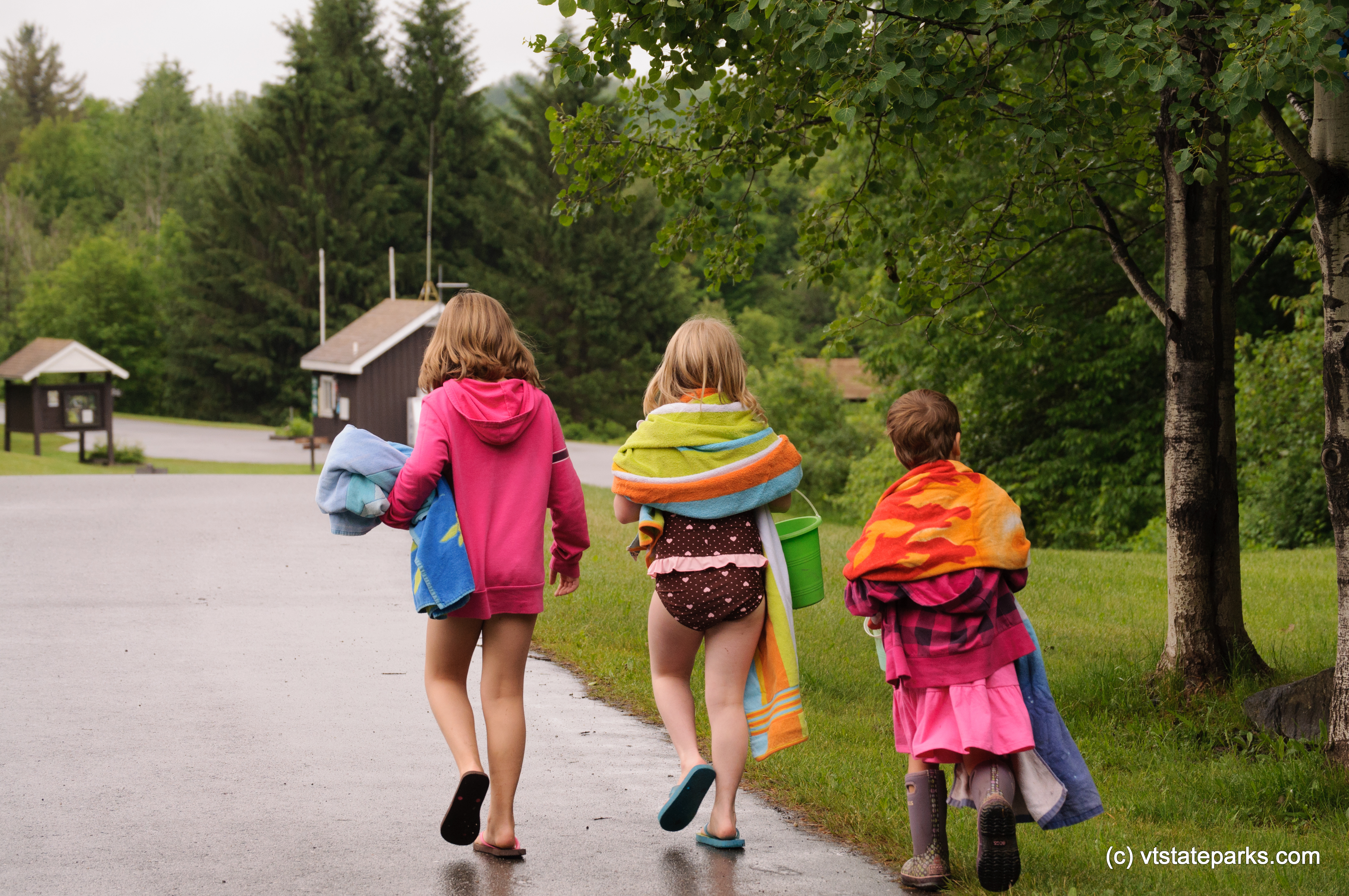 Kids on their Way to the Beach at Elmore State Park by Kristy Willey