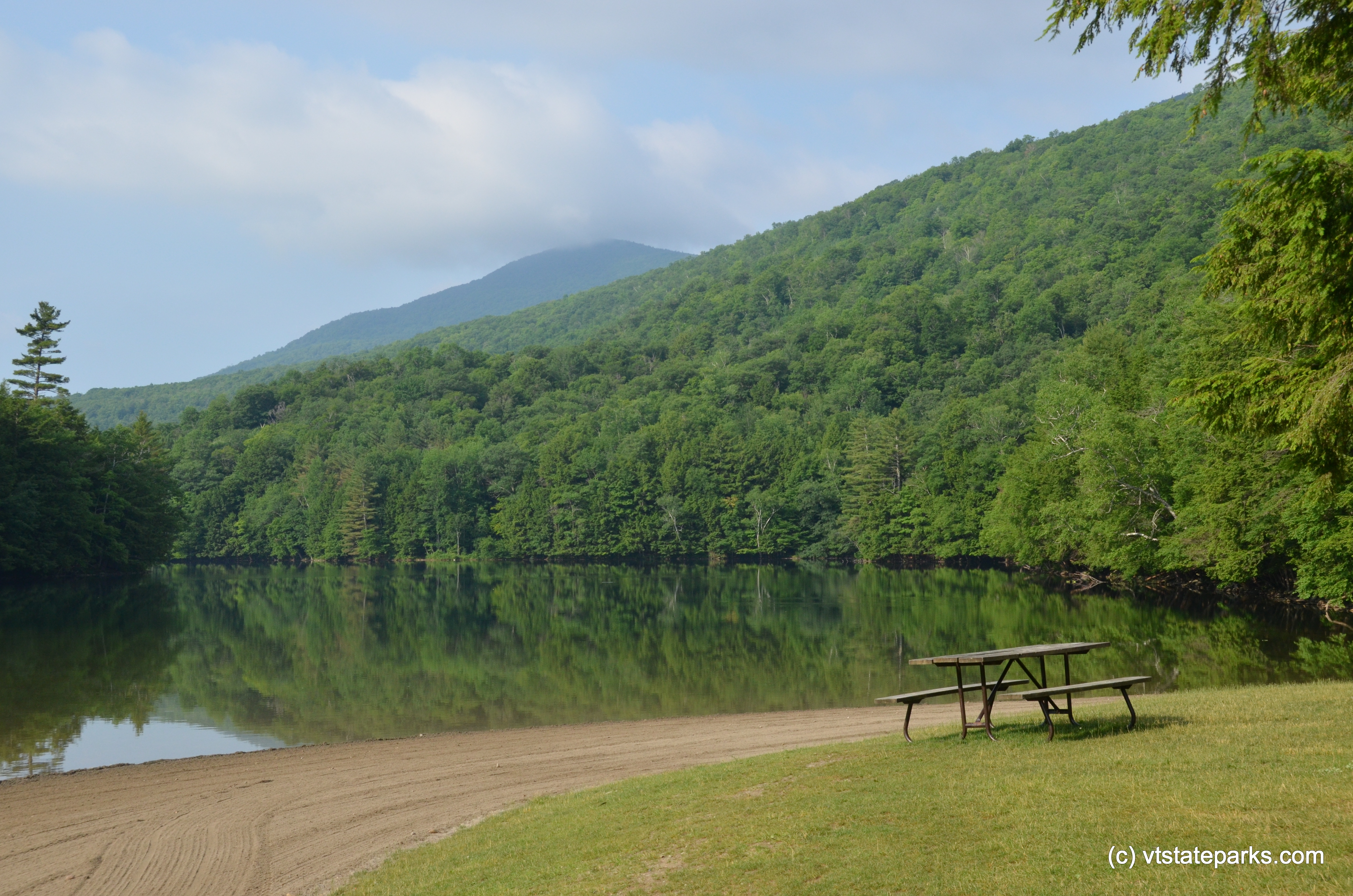 Reflections at the day use area at Emerald Lake State Park by Linda Carlsen-Sperry
