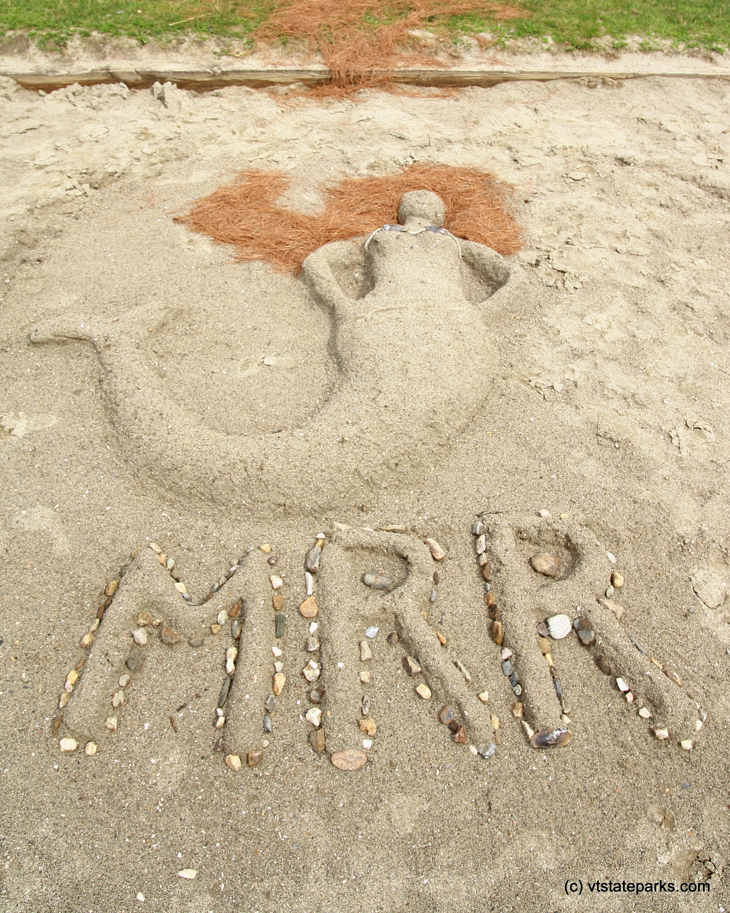 Beautiful mermaid on the beach at Camp Plymouth State Park by Robert Kautz
