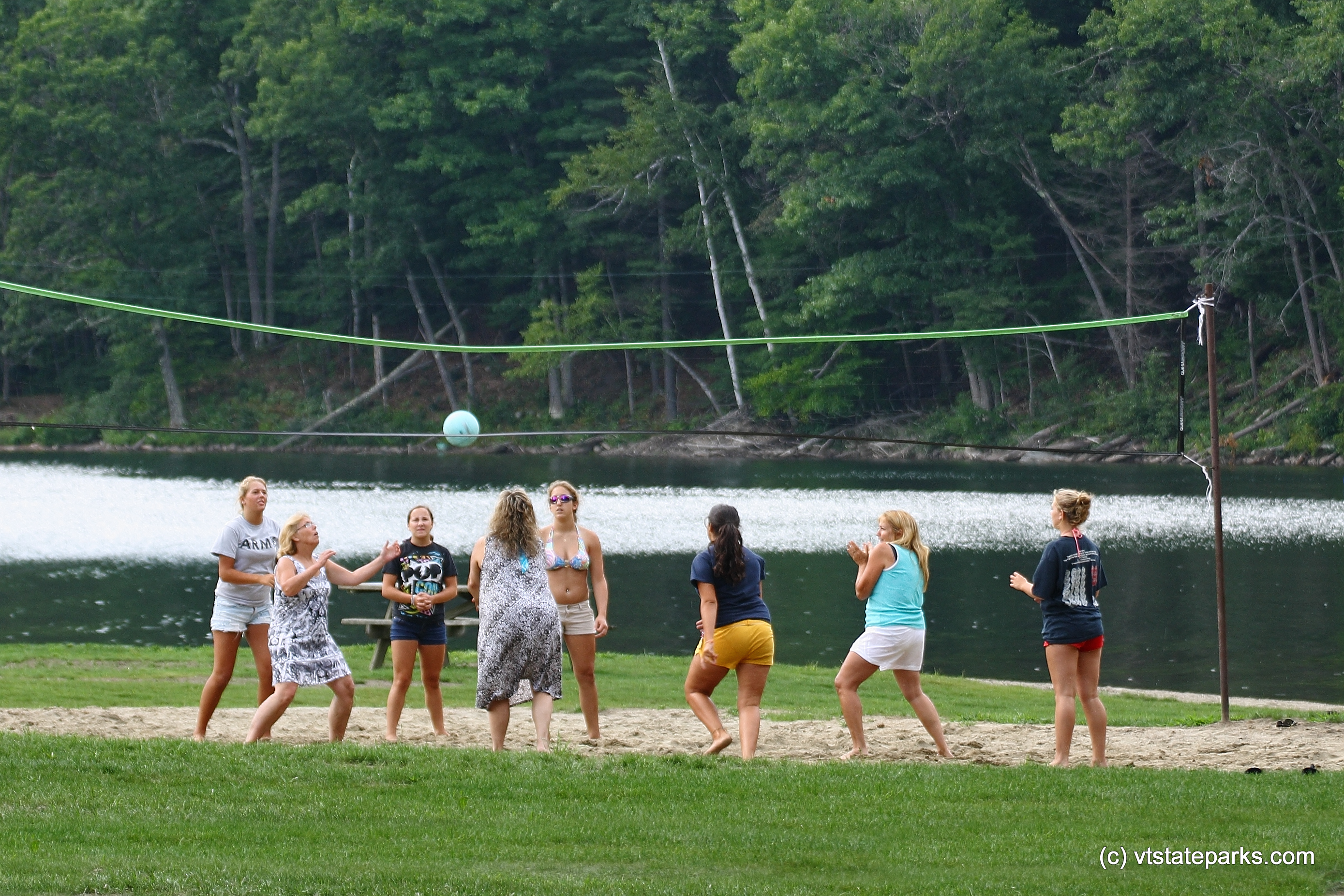 Volleyball game at Camp Plymouth State Park by Robert Kautz
