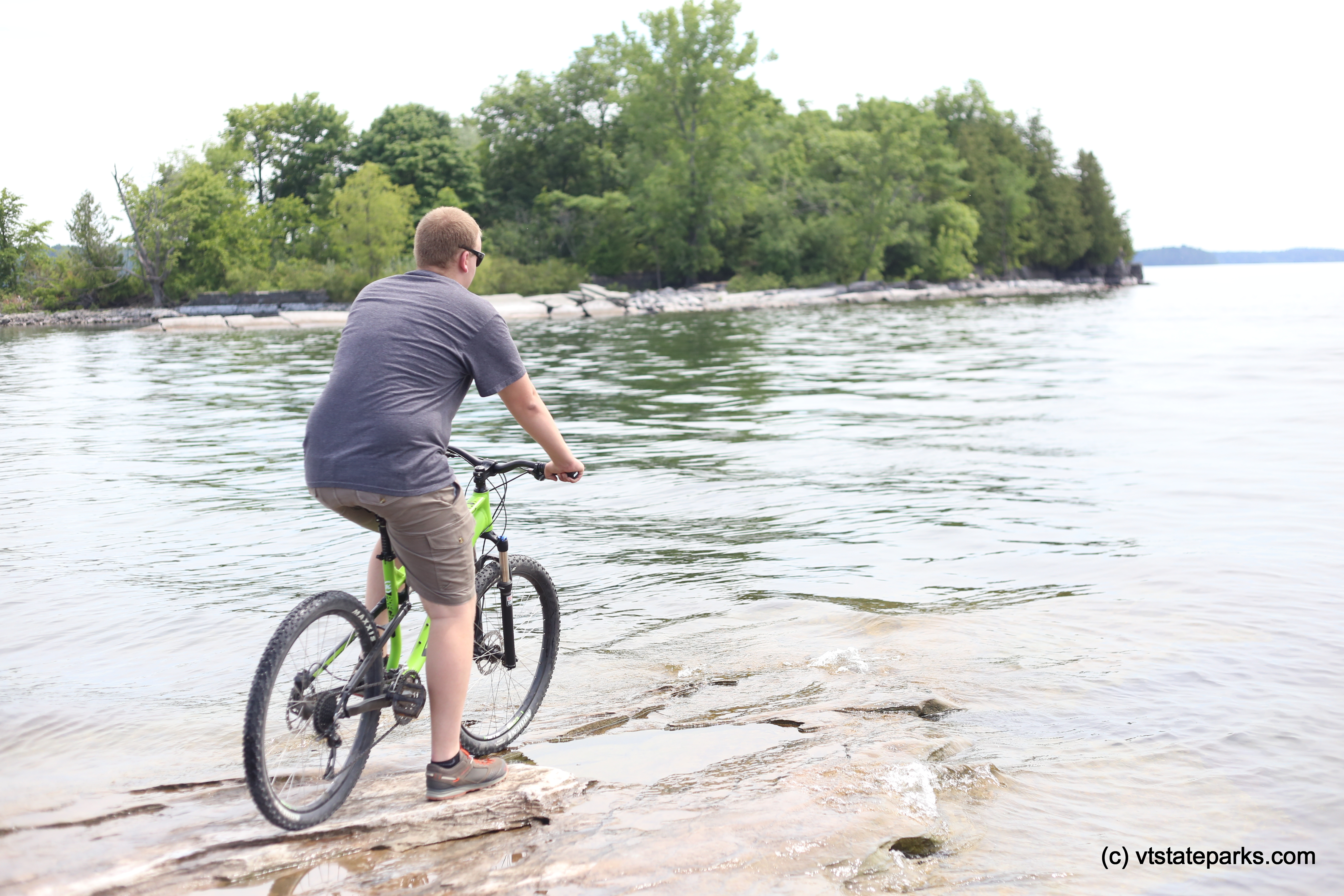 Bike riding down to the lake at Button Bay State Park by Amanda Vincent