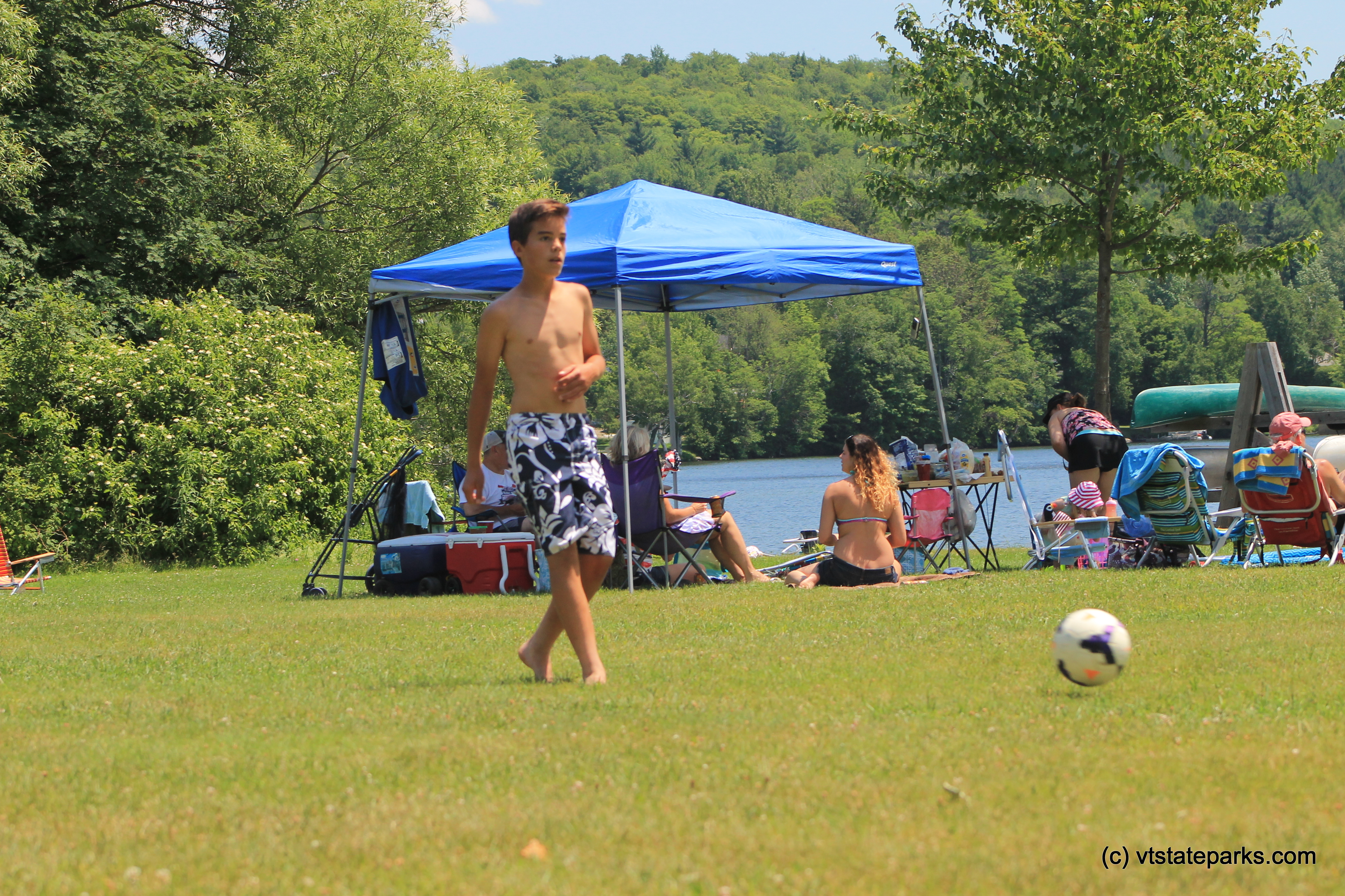 Looks like a soccer game at Elmore State Park by Joanne Pereira