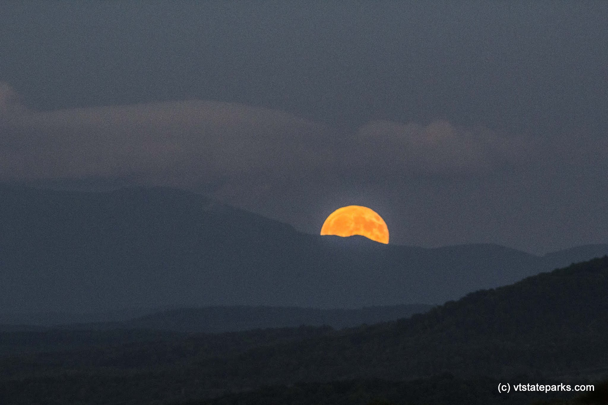 Full moon as seen on the moon walk at Niquette Bay by Kristen Jensen