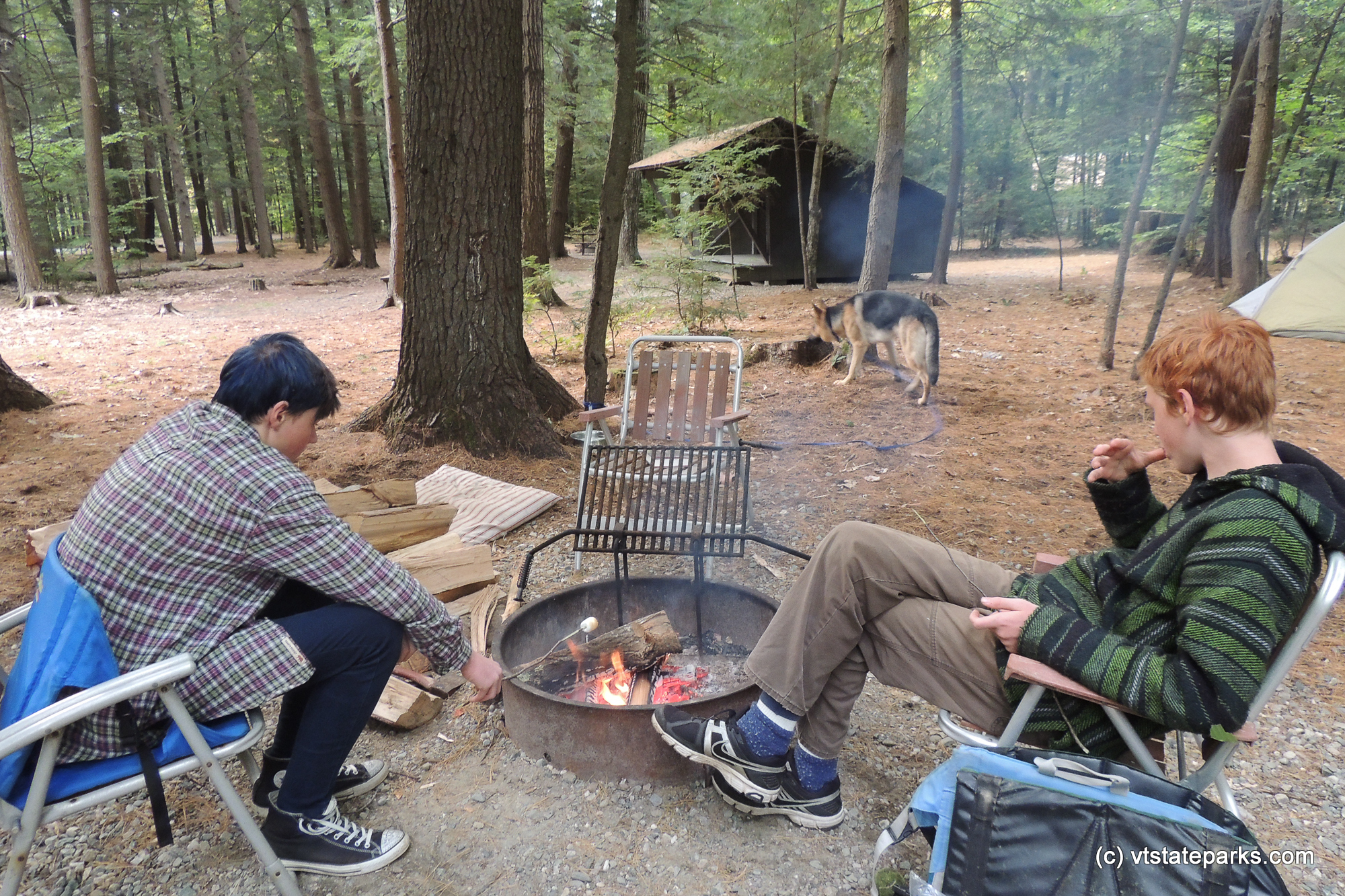 After dinner treat of s'mores at Quechee State Park by Tara Schatz