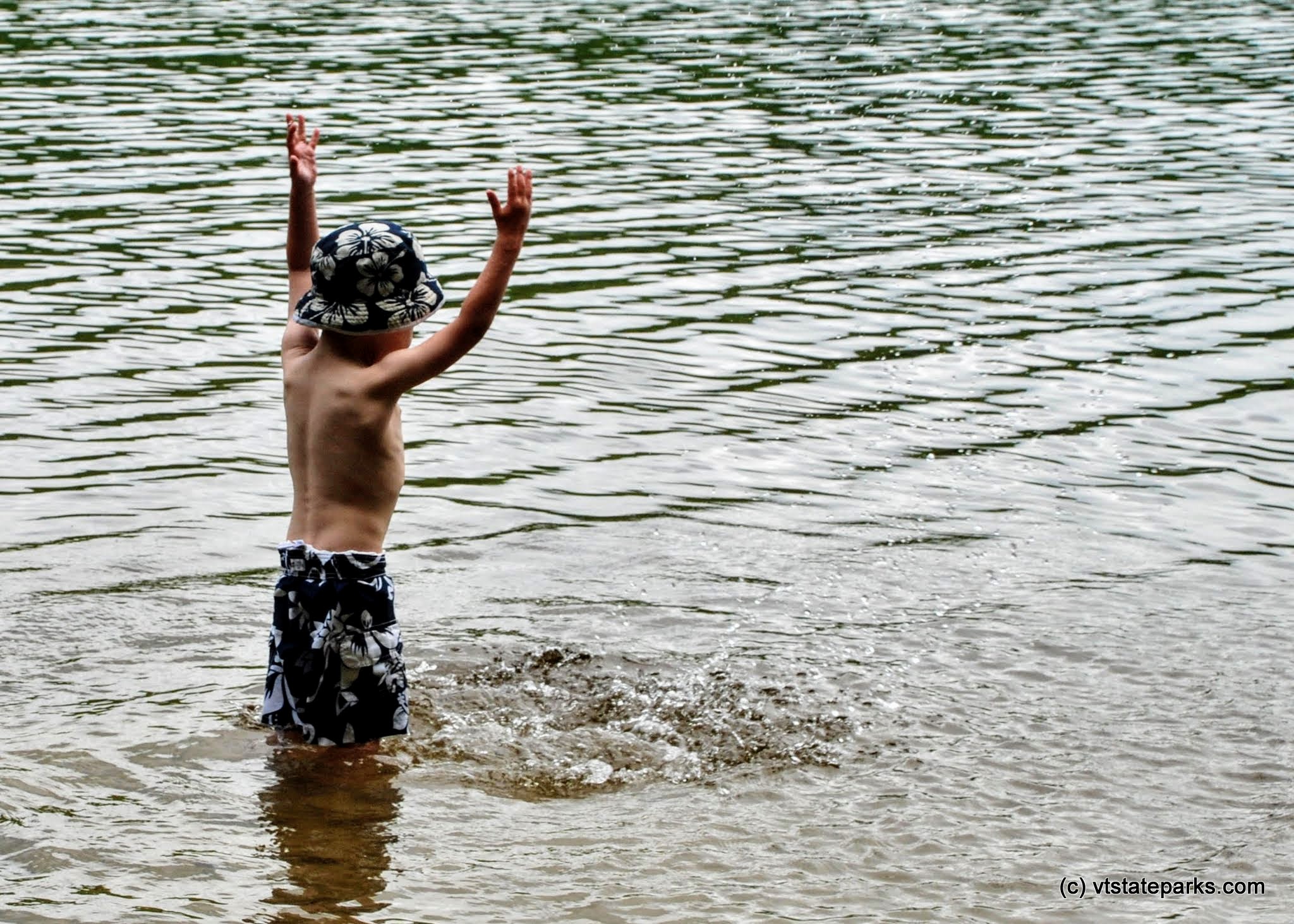 So much fun to splash in the water at Ricker Pond State Park