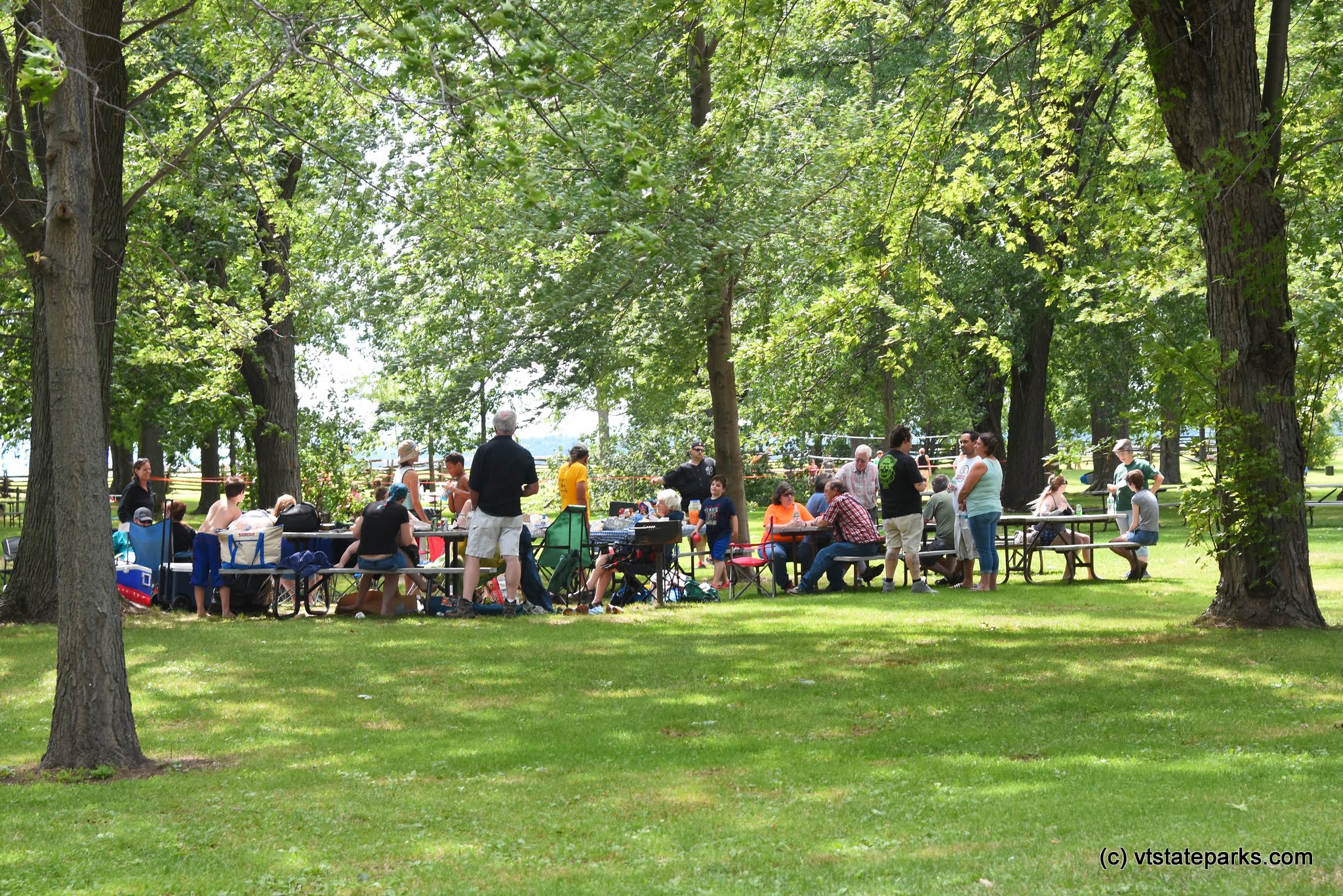 Group gathering at Sand Bar State Park by Raven Schwan-Noble