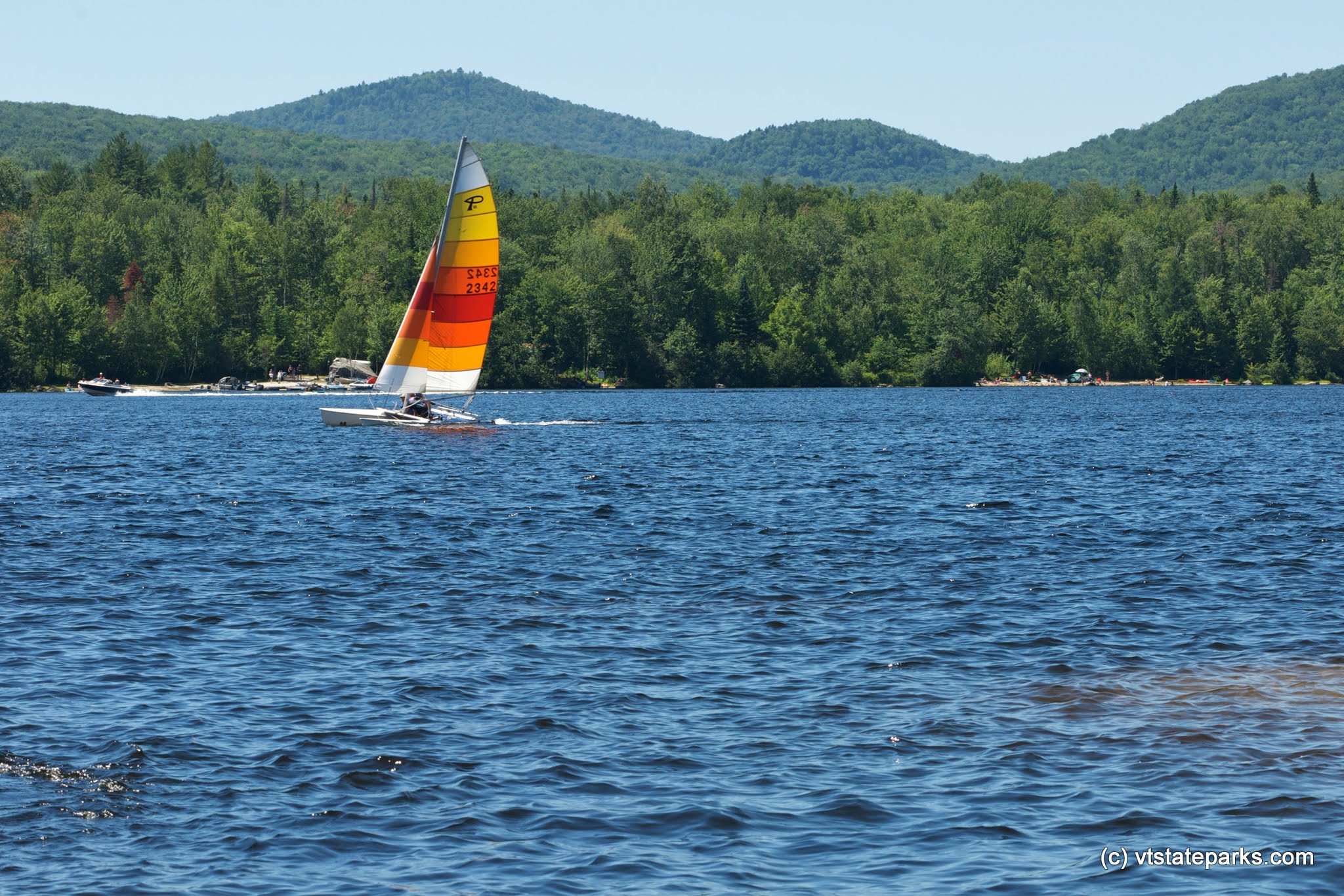 Sail boating seen from Boulder Beach State Park