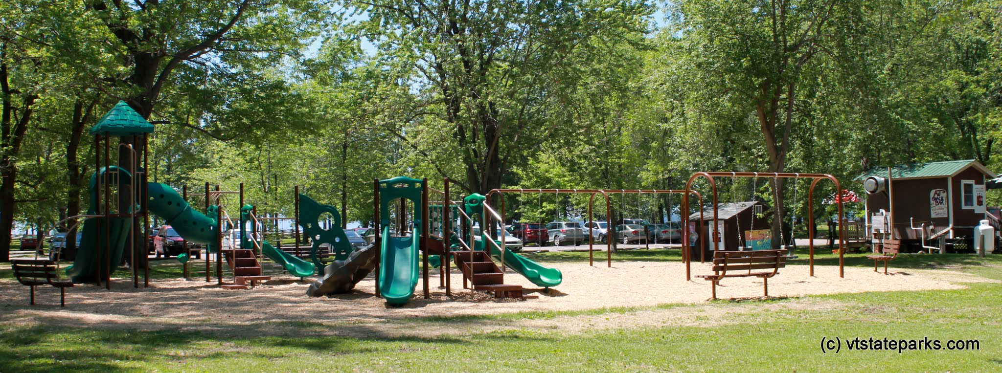 Playground panorama at Sand Bar State Park by Meghan Lynch