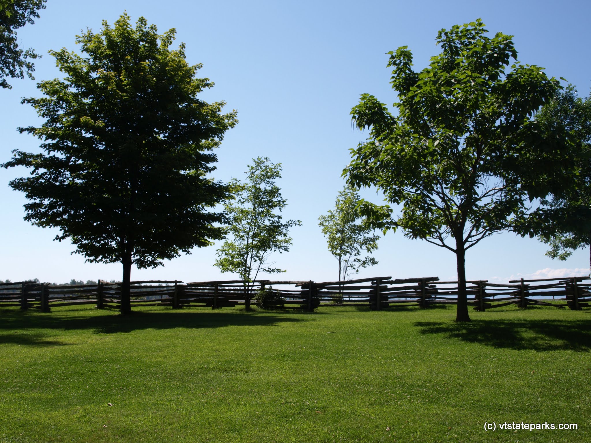 Wooden fence at Sand Bar State Park by Matt Parsons